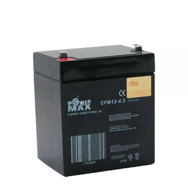 باتری-12-ولت-4.5 آمپر power max- باتری یو پی اس پاور مکس 12v 4.5a